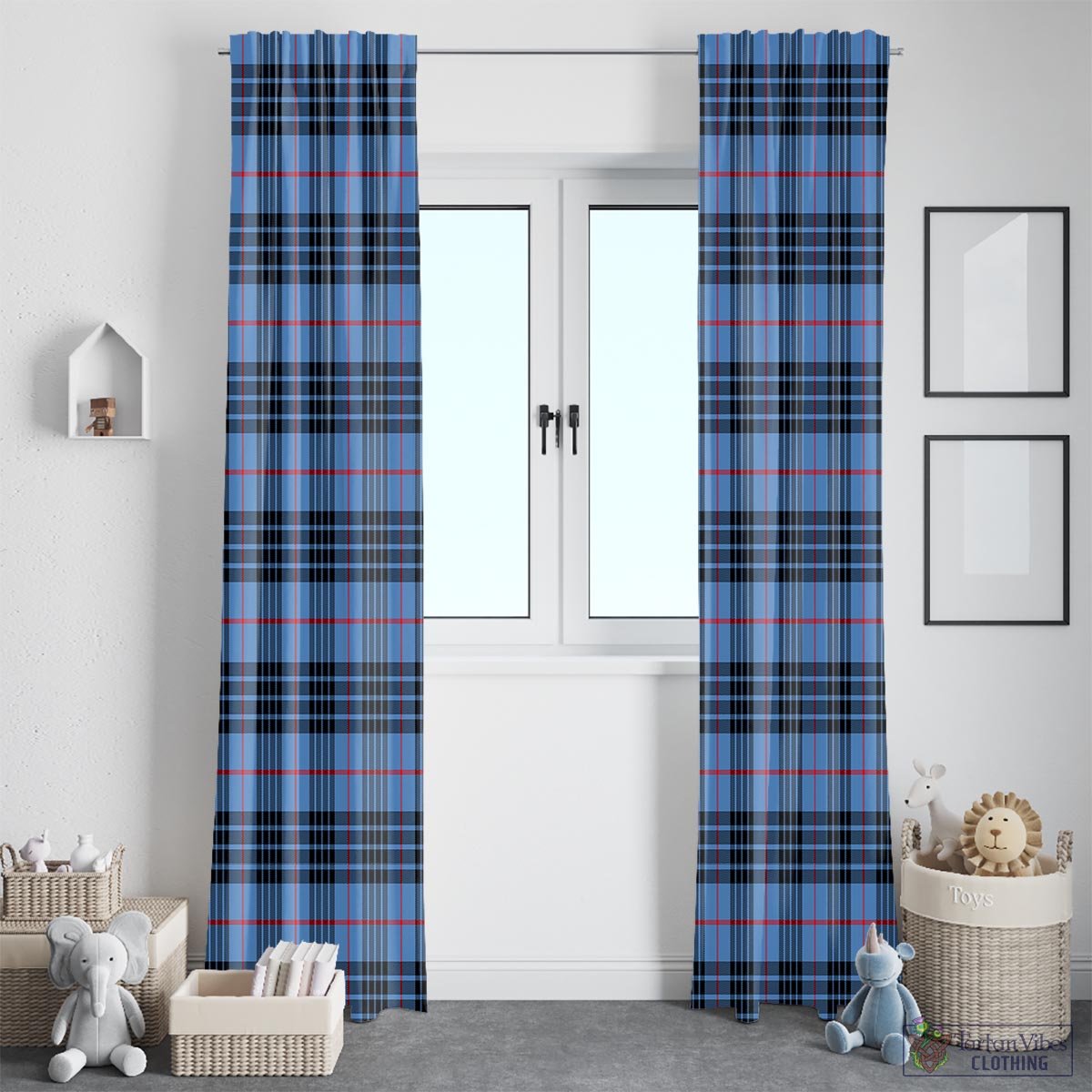 MacKay Blue Tartan Window Curtain