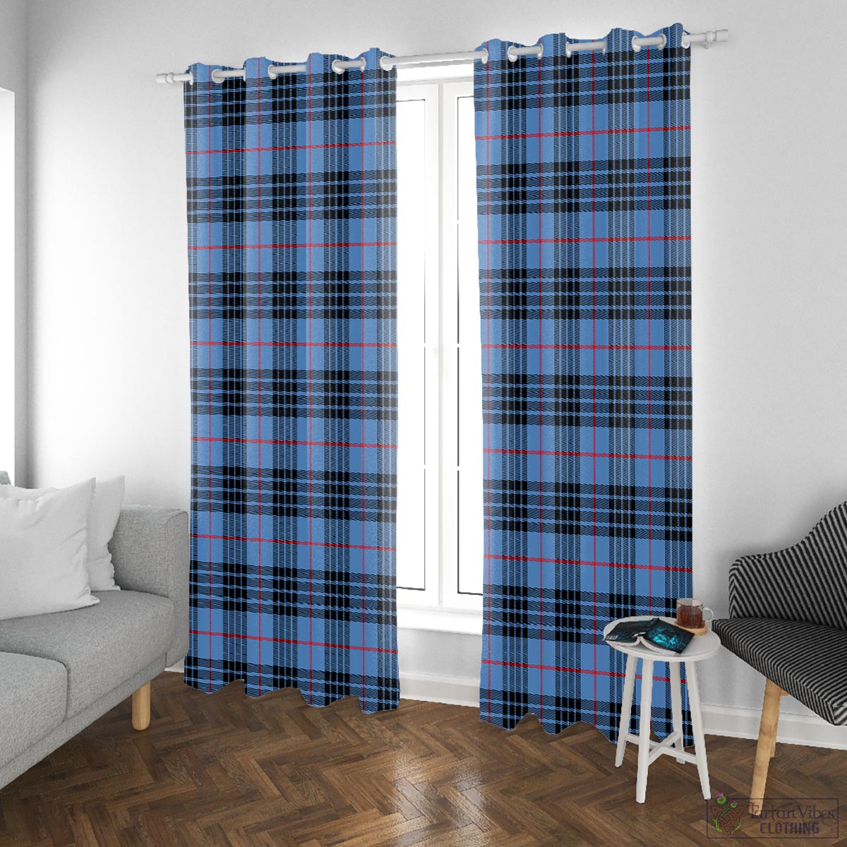 MacKay Blue Tartan Window Curtain