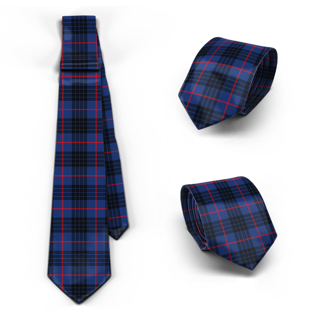 MacKay Blue Modern Tartan Classic Necktie Necktie One Size - Tartan Vibes Clothing