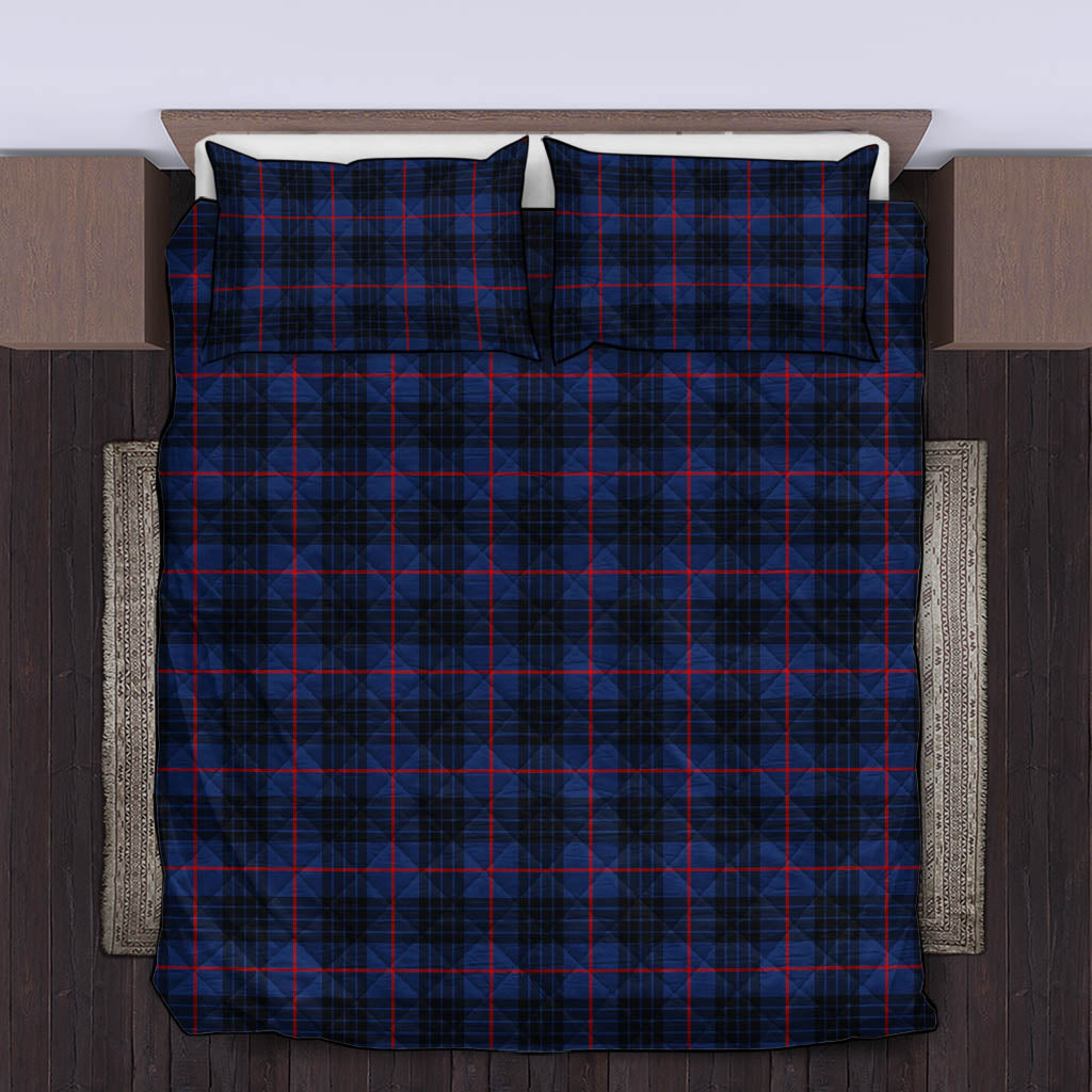 MacKay Blue Modern Tartan Quilt Bed Set King - Tartan Vibes Clothing