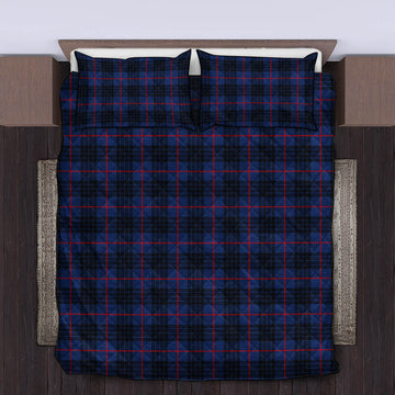 MacKay Blue Modern Tartan Quilt Bed Set