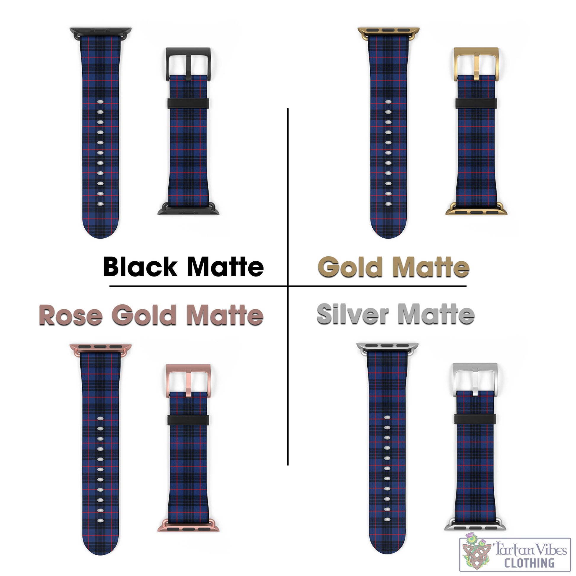 Tartan Vibes Clothing MacKay Blue Modern Tartan Watch Band