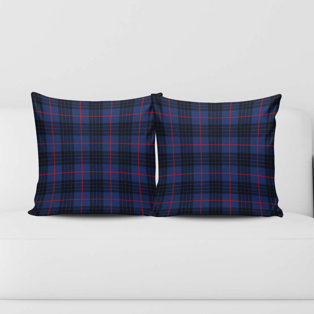 MacKay Blue Modern Tartan Pillow Cover Square Pillow Cover - Tartanvibesclothing