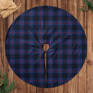 MacKay Blue Modern Tartan Christmas Tree Skirt