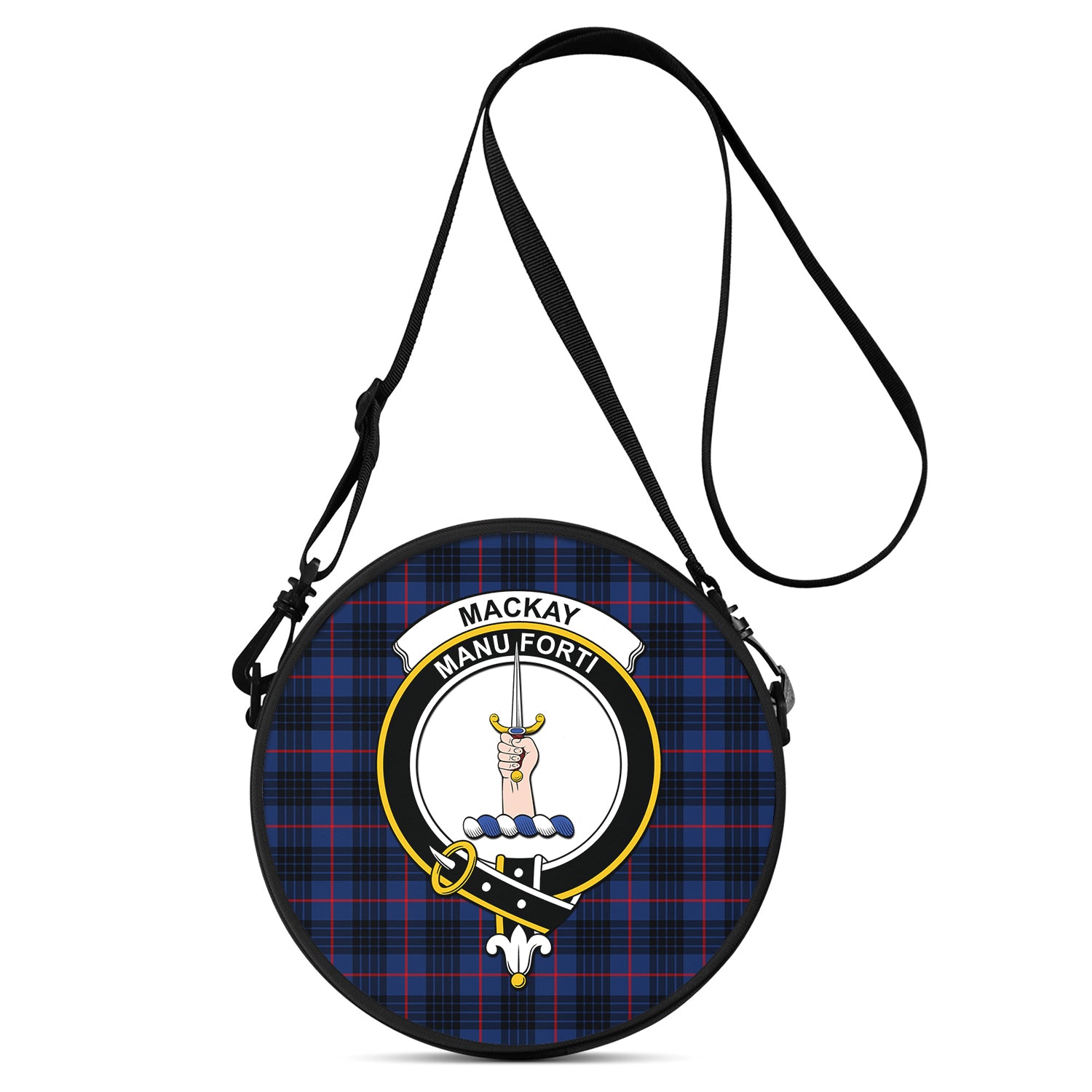 mackay-blue-modern-tartan-round-satchel-bags-with-family-crest