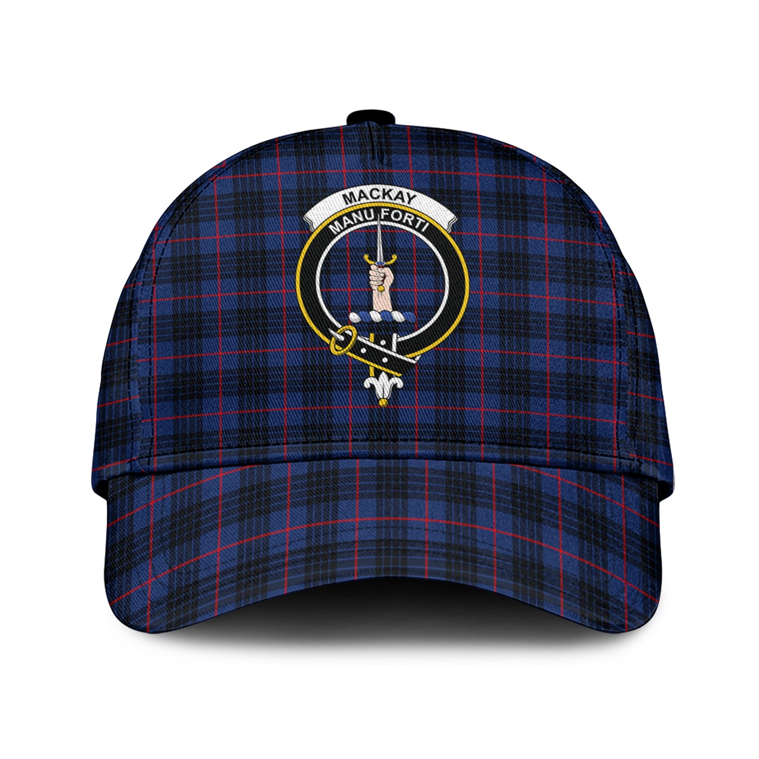 MacKay Blue Modern Tartan Classic Cap with Family Crest Classic Cap Universal Fit - Tartan Vibes Clothing