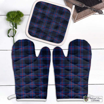 MacKay Blue Modern Tartan Combo Oven Mitt & Pot-Holder