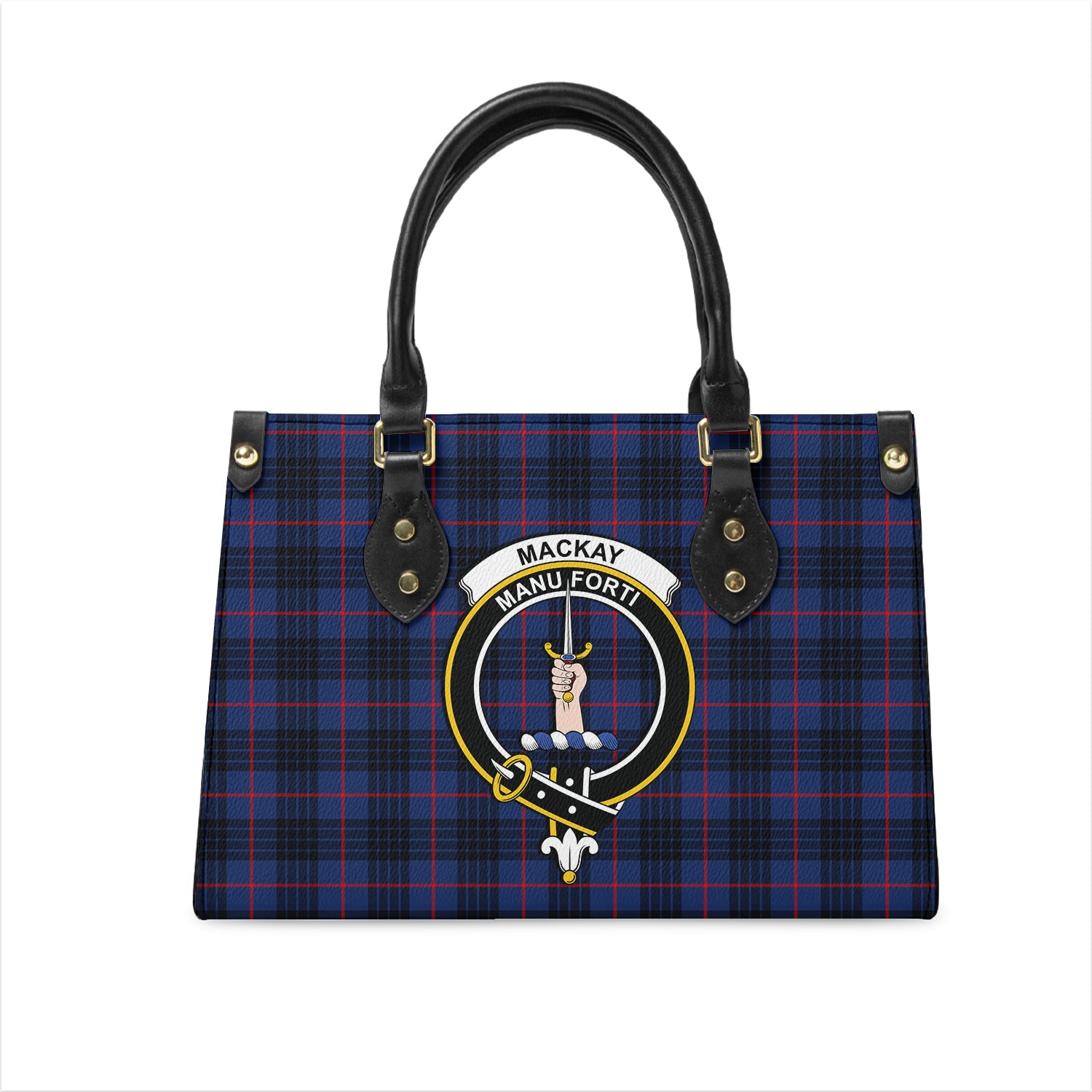 mackay-blue-modern-tartan-leather-bag-with-family-crest