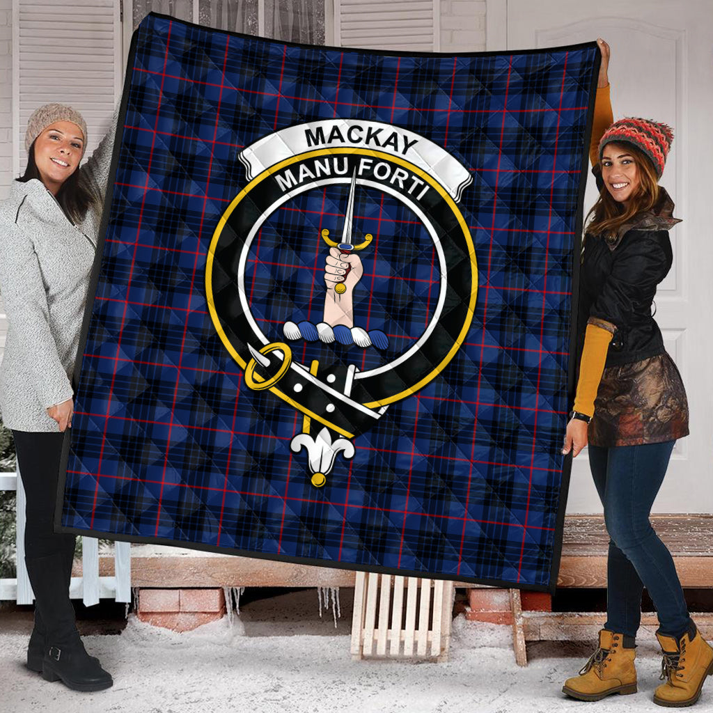 mackay-blue-modern-tartan-quilt-with-family-crest