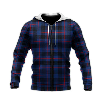 MacKay Blue Modern Tartan Knitted Hoodie