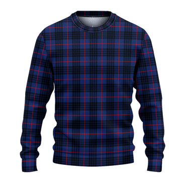 MacKay Blue Modern Tartan Ugly Sweater