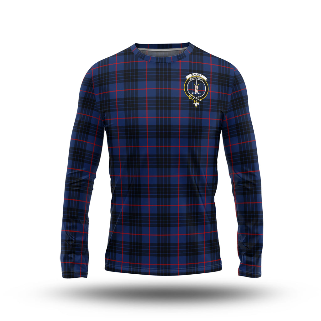 mackay-blue-modern-tartan-long-sleeve-t-shirt-with-family-crest