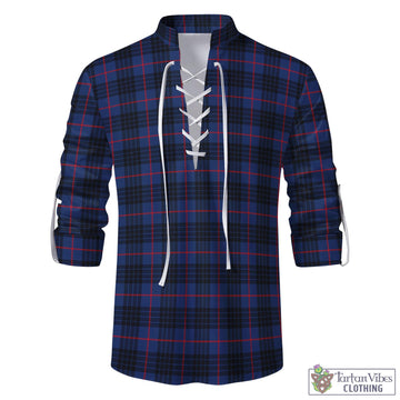 MacKay Blue Modern Tartan Men's Scottish Traditional Jacobite Ghillie Kilt Shirt