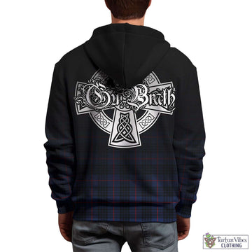 MacKay Blue Modern Tartan Hoodie Featuring Alba Gu Brath Family Crest Celtic Inspired