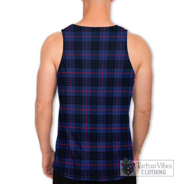 MacKay Blue Modern Tartan Men's Tank Top with Family Crest DNA In Me Style