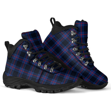 MacKay Blue Modern Tartan Alpine Boots