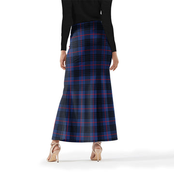 MacKay Blue Modern Tartan Womens Full Length Skirt