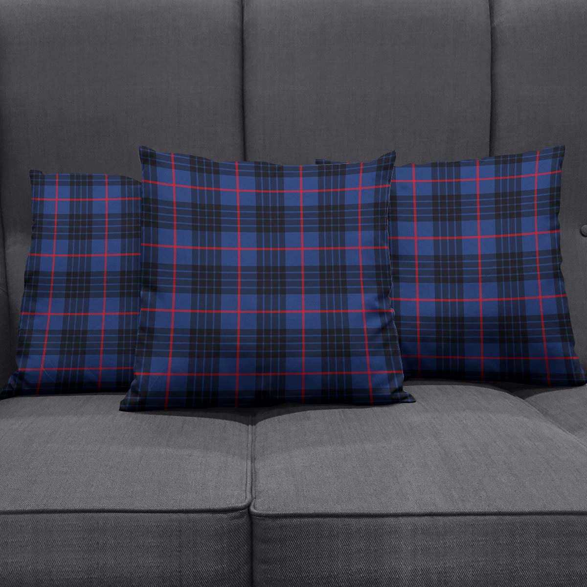 MacKay Blue Modern Tartan Pillow Cover - Tartanvibesclothing