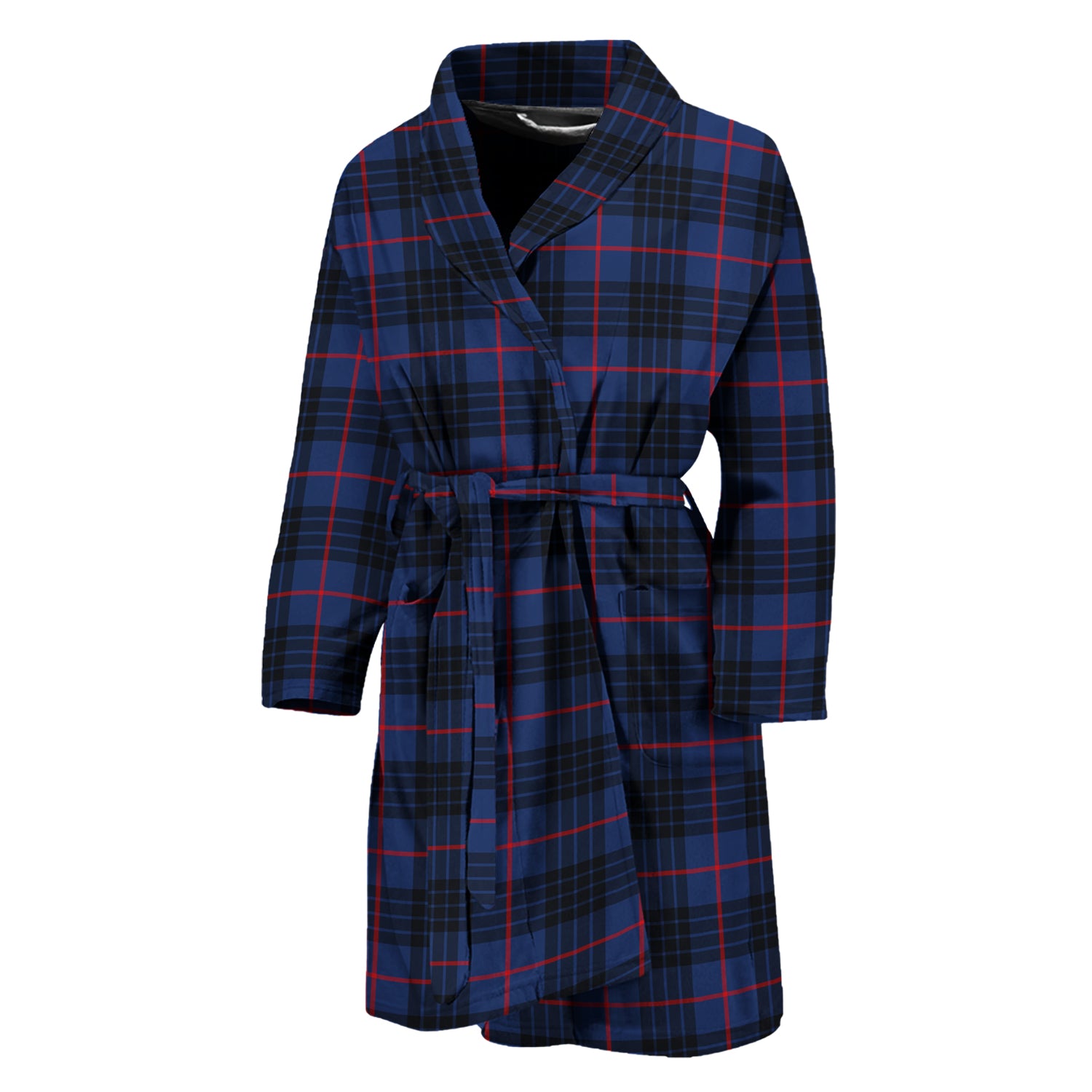 MacKay Blue Modern Tartan Bathrobe - Tartan Vibes Clothing