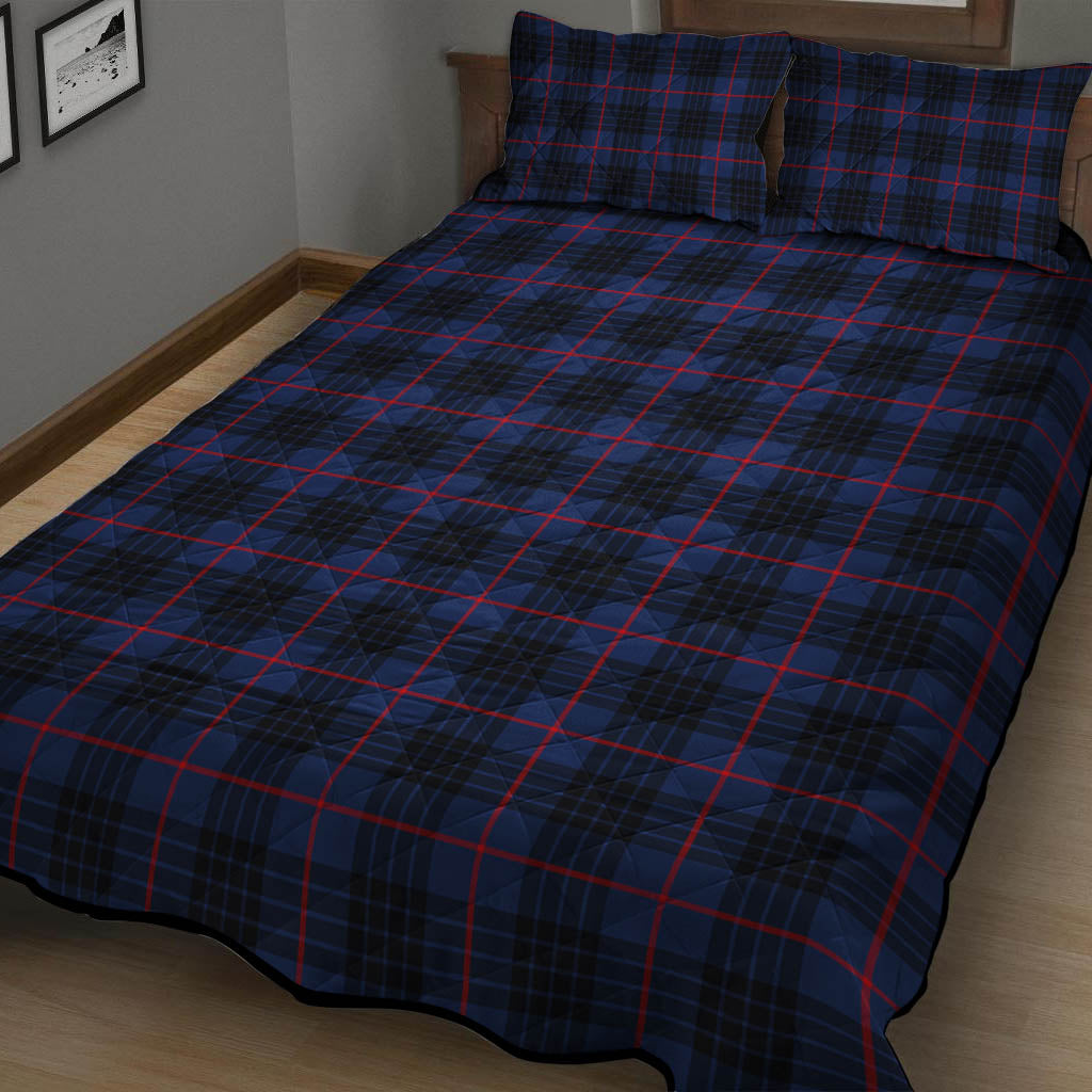 MacKay Blue Modern Tartan Quilt Bed Set - Tartan Vibes Clothing