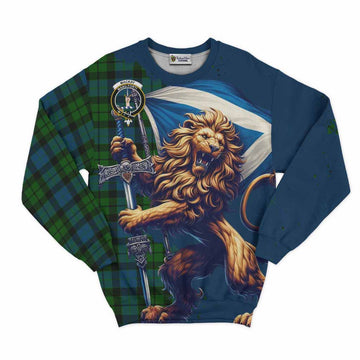 MacKay (McKay) Tartan Family Crest Sweatshirt with Scottish Majestic Lion