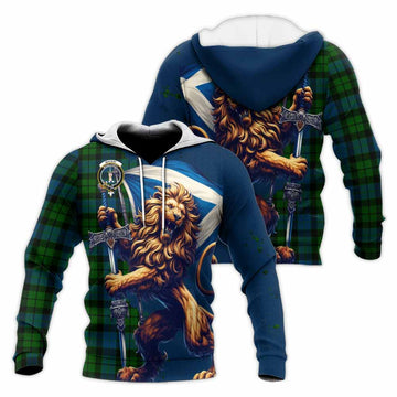 MacKay (McKay) Tartan Family Crest Knitted Hoodie with Scottish Majestic Lion