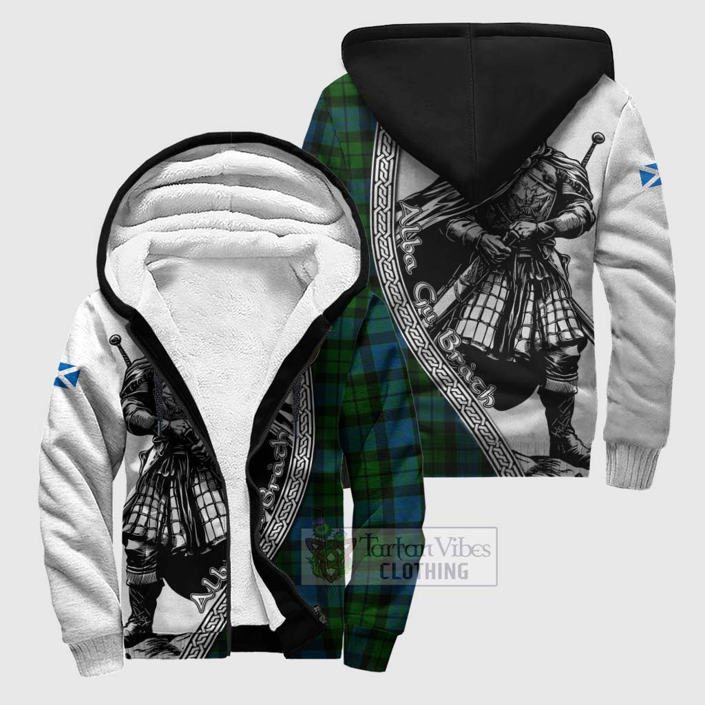 Tartan Vibes Clothing MacKay (McKay) Tartan Clan Crest Sherpa Hoodie with Highlander Warrior Celtic Style