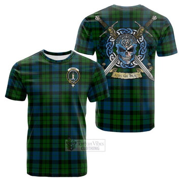 MacKay (McKay) Tartan Cotton T-shirt with Family Crest Celtic Skull Style