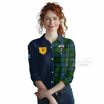 MacKay (McKay) Tartan Women's Casual Shirt Alba with Scottish Lion Royal Arm Half Style