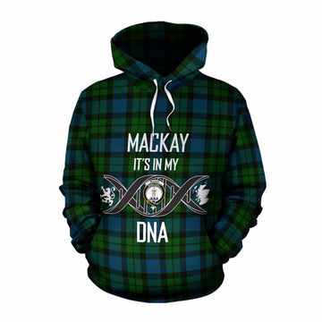 MacKay (McKay) Tartan Cotton Hoodie with Family Crest DNA In Me Style