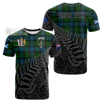 MacKay (McKay) Crest Tartan Cotton T-shirt with New Zealand Silver Fern Half Style