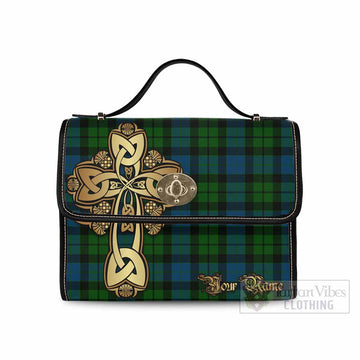 MacKay (McKay) Tartan Waterproof Canvas Bag Golden Thistle Celtic Cross Style