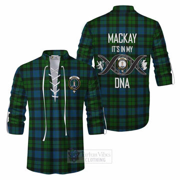 MacKay (McKay) Tartan Ghillie Kilt Shirt with Family Crest DNA In Me Style