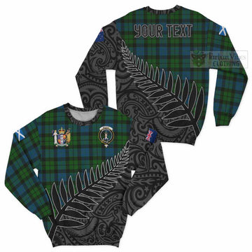 MacKay (McKay) Crest Tartan Sweatshirt with New Zealand Silver Fern Half Style