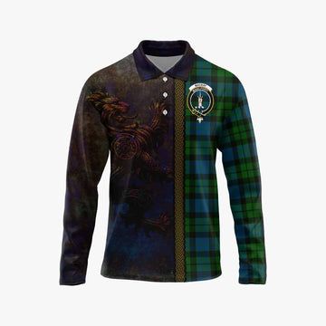 MacKay (McKay) Tartan Family Crest Long Sleeve Polo Shirt Alba Gu Brath Be Brave Lion Ancient Style Unisex - Tartan Vibes Clothing
