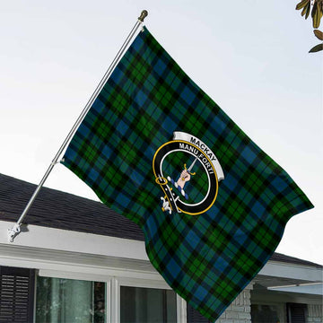 MacKay (McKay) Tartan House Flag with Family Crest