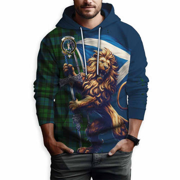 MacKay (McKay) Tartan Family Crest Hoodie with Scottish Majestic Lion