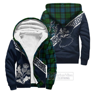 MacKay (McKay) Tartan Sherpa Hoodie Featuring Thistle and Scotland Map