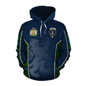 MacKay (McKay) Tartan Cotton Hoodie with Family Crest and Lion Rampant Vibes Sport Style