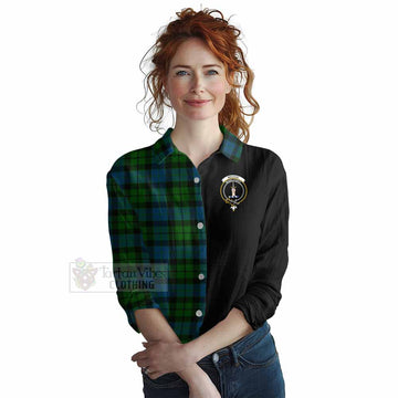 MacKay (McKay) Tartan Women's Casual Shirt with Family Crest and Half Of Me Style