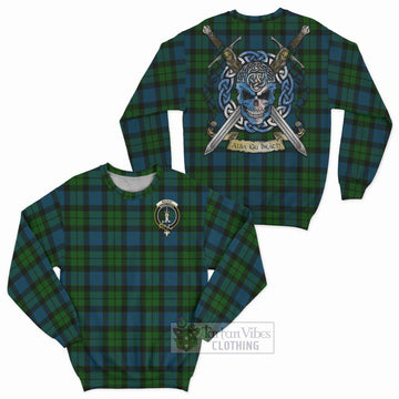 MacKay (McKay) Tartan Sweatshirt with Family Crest Celtic Skull Style