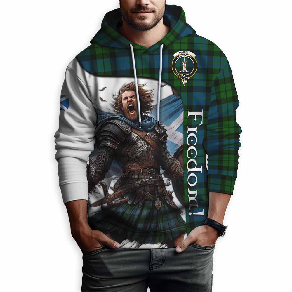 Tartan Vibes Clothing MacKay (McKay) Crest Tartan Hoodie Inspired by the Freedom of Scottish Warrior