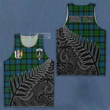 MacKay (McKay) Crest Tartan Men's Tank Top with New Zealand Silver Fern Half Style