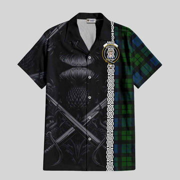 MacKay (McKay) Tartan Hawaiian Shirt with Family Crest Cross Sword Thistle Celtic Vibes Kid - Tartan Vibes Clothing