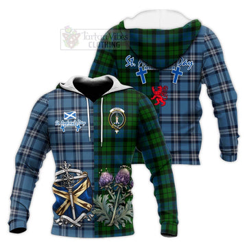 MacKay (McKay) Tartan Knitted Hoodie Happy St. Andrew's Day Half Tartan Style