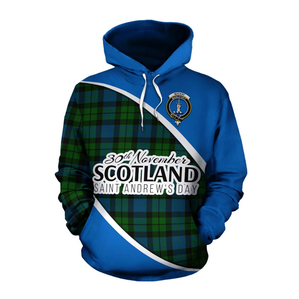 Tartan Vibes Clothing MacKay (McKay) Family Crest Tartan Cotton Hoodie Celebrate Saint Andrew's Day in Style