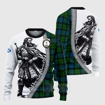 MacKay (McKay) Tartan Clan Crest Knitted Sweater with Highlander Warrior Celtic Style