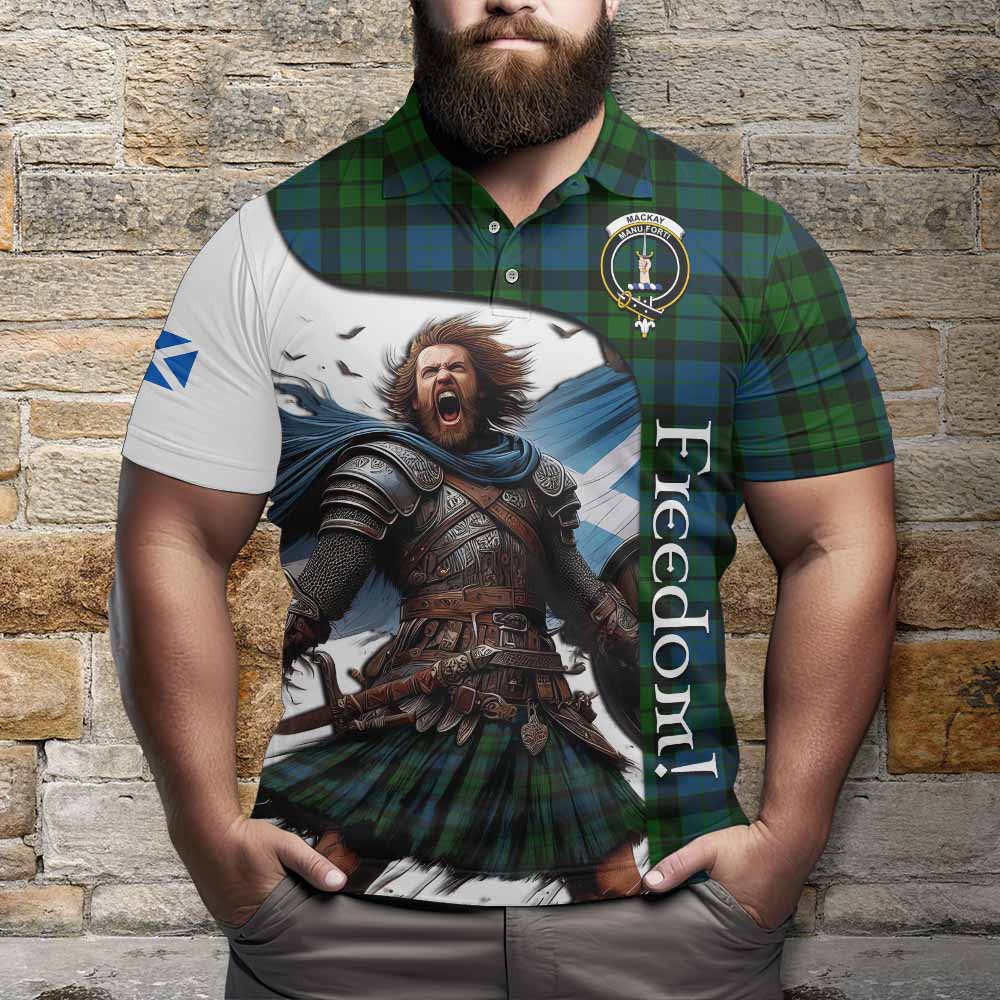 Tartan Vibes Clothing MacKay (McKay) Crest Tartan Polo Shirt Inspired by the Freedom of Scottish Warrior