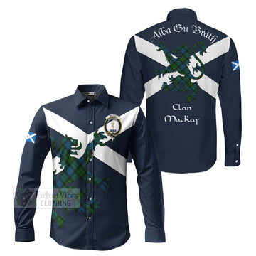 MacKay (McKay) Tartan Lion Rampant Long Sleeve Button Shirt Proudly Display Your Heritage with Alba Gu Brath and Clan Name