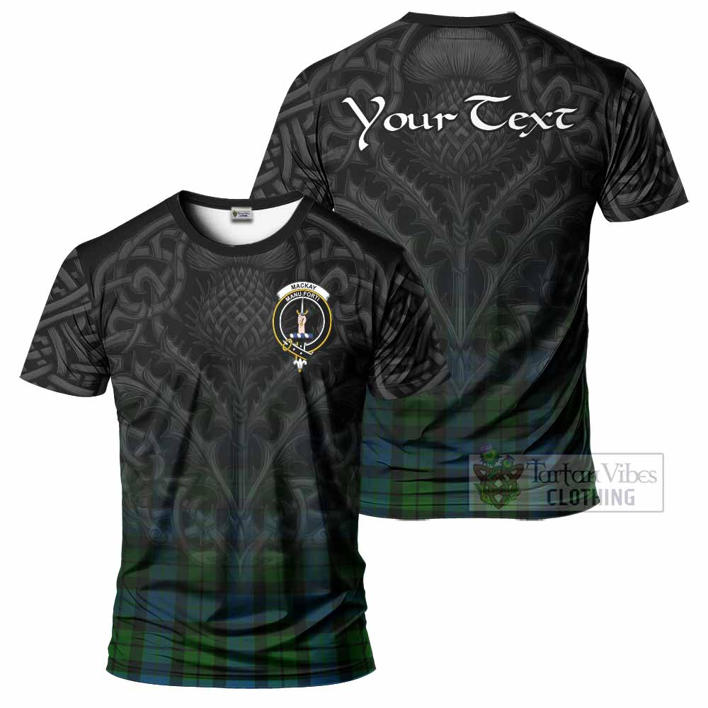 Tartan Vibes Clothing MacKay (McKay) Tartan T-Shirt with Family Crest Celtic Thistle Vibes